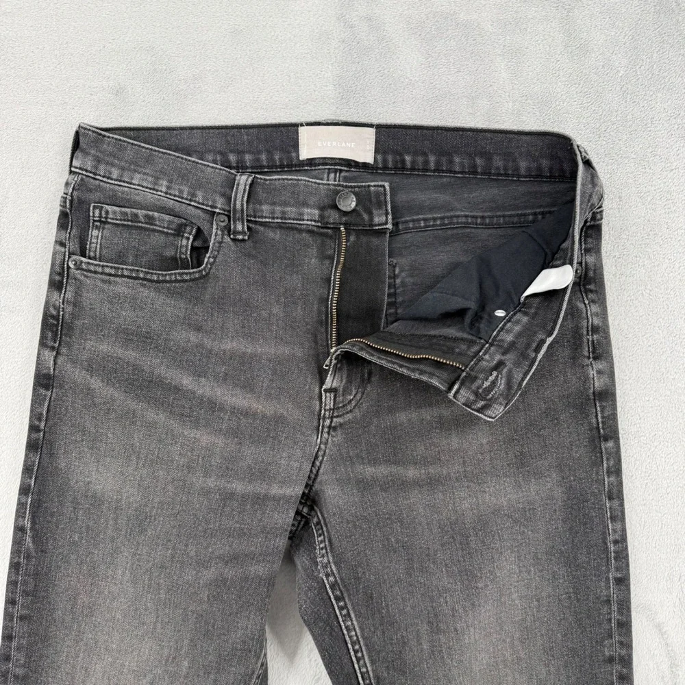 Everlane‎ Slim Straight Denim Jeans Faded Charcoal Black Women's Size 33x30